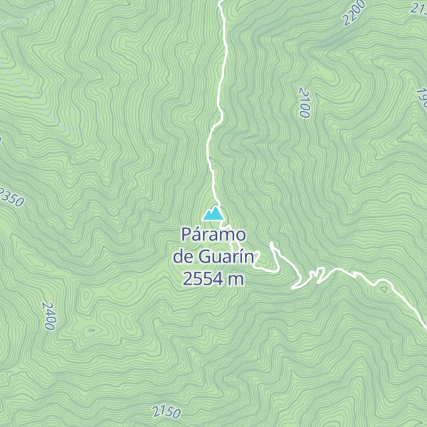 Map of Páramo de Guarín