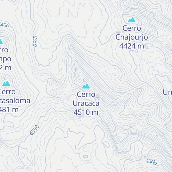 Map of Cerro Uracaca