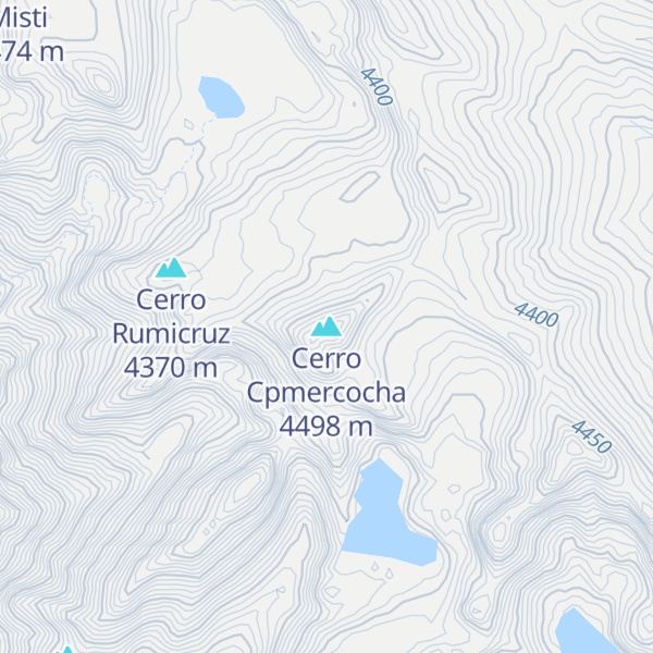 Map of Cerro Cpmercocha