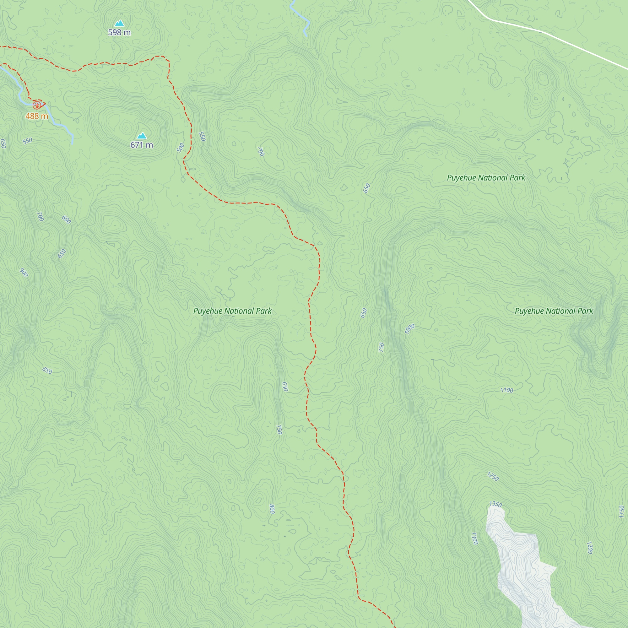 Refugio sendero de chile  map