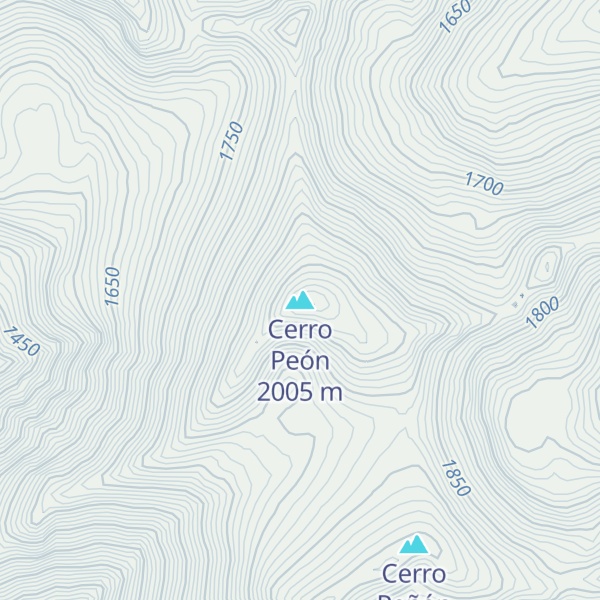 Map of Cerro Peón
