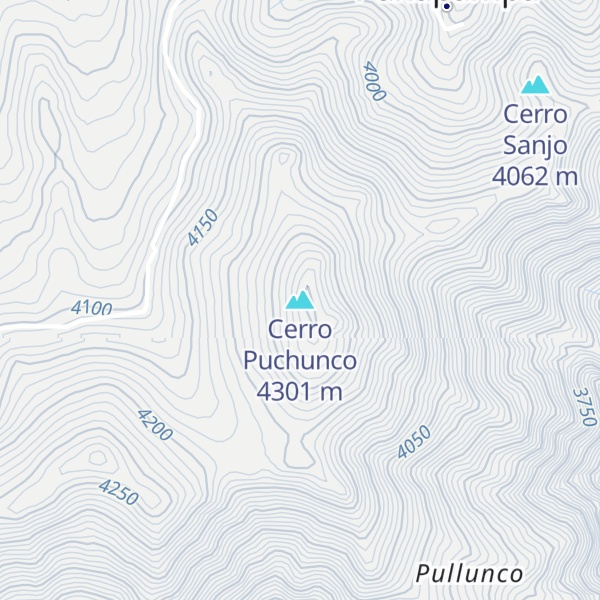 Map of Cerro Puchunco