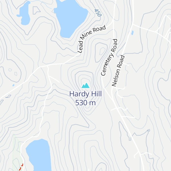 Map of Hardy Hill