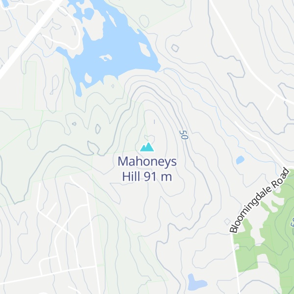 Map of Mahoneys Hill