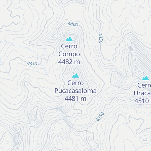 Map of Cerro Pucacasaloma