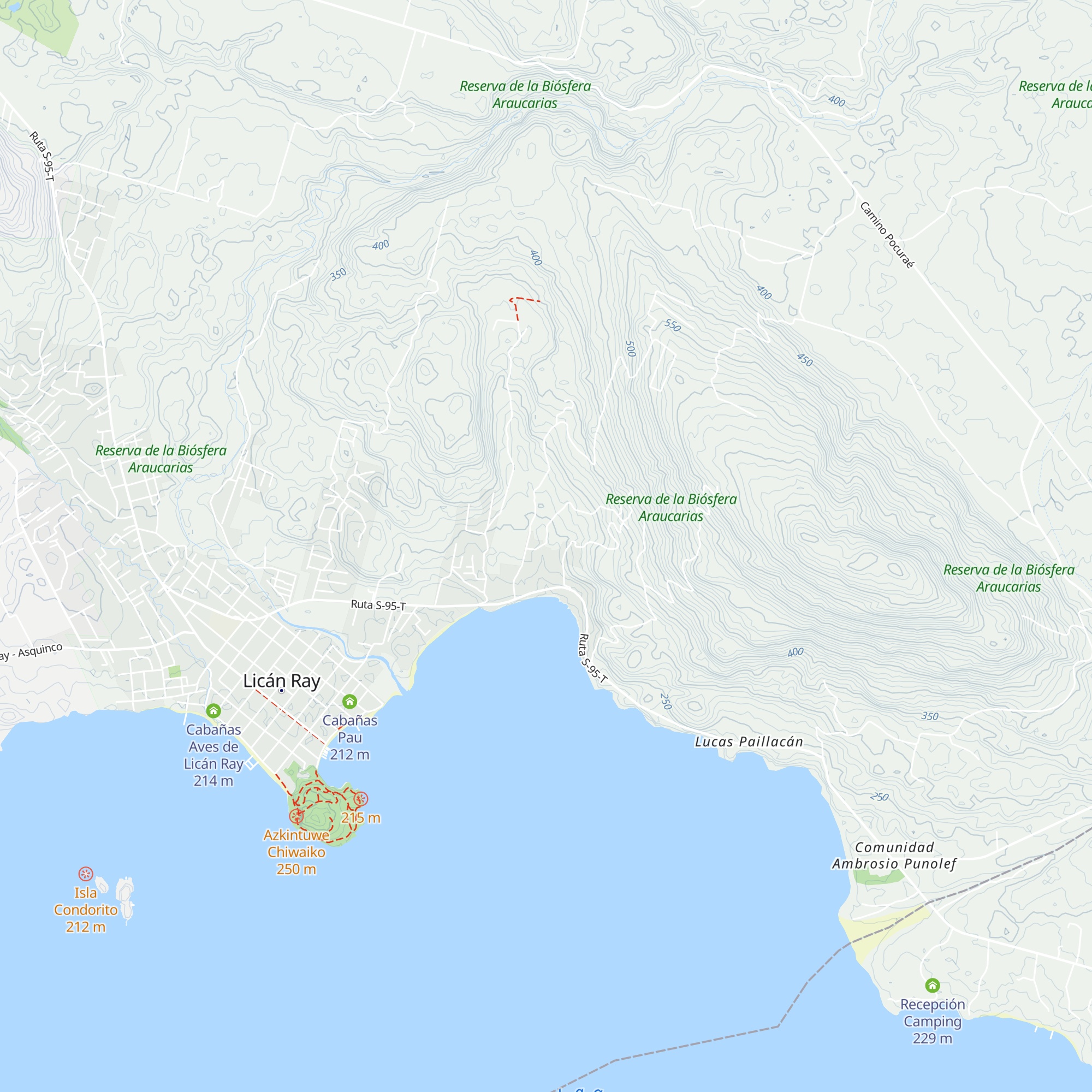Rayen del Lago map