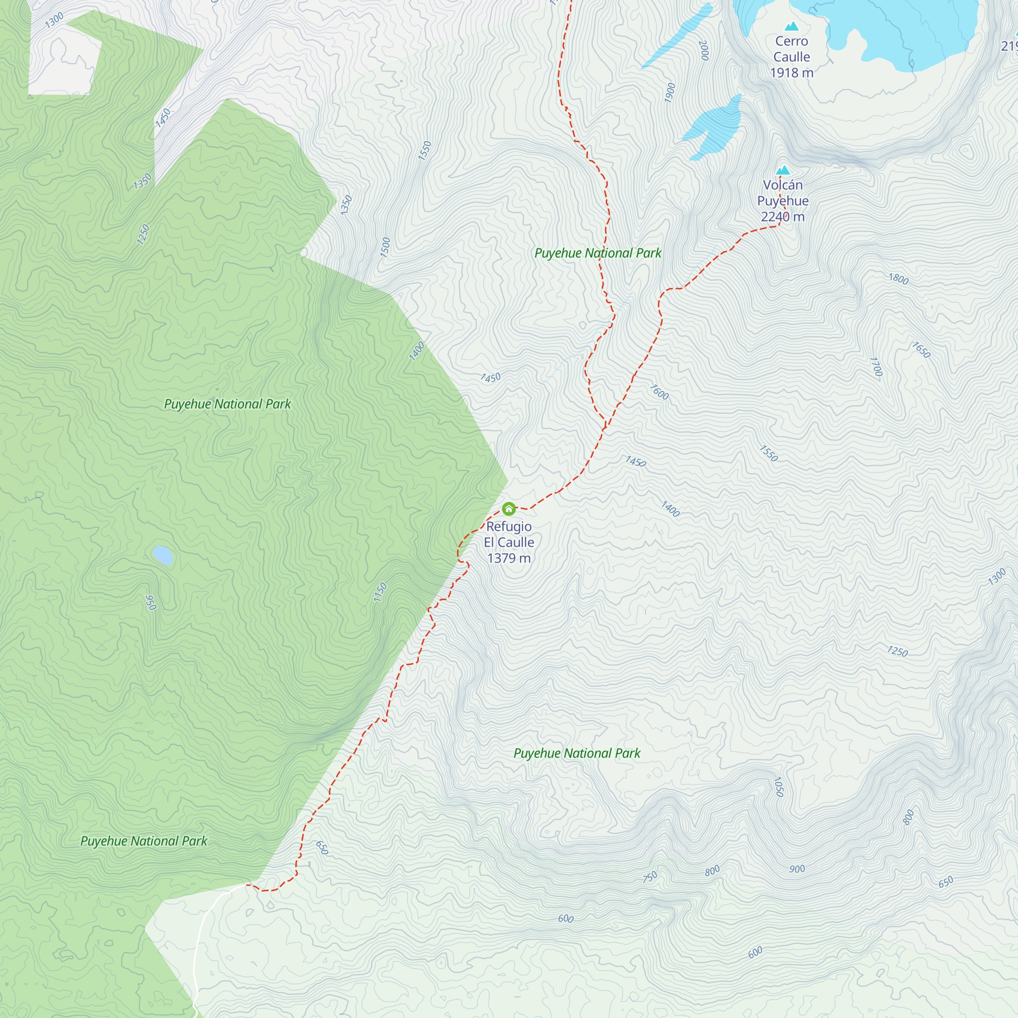 Refugio El Caulle map