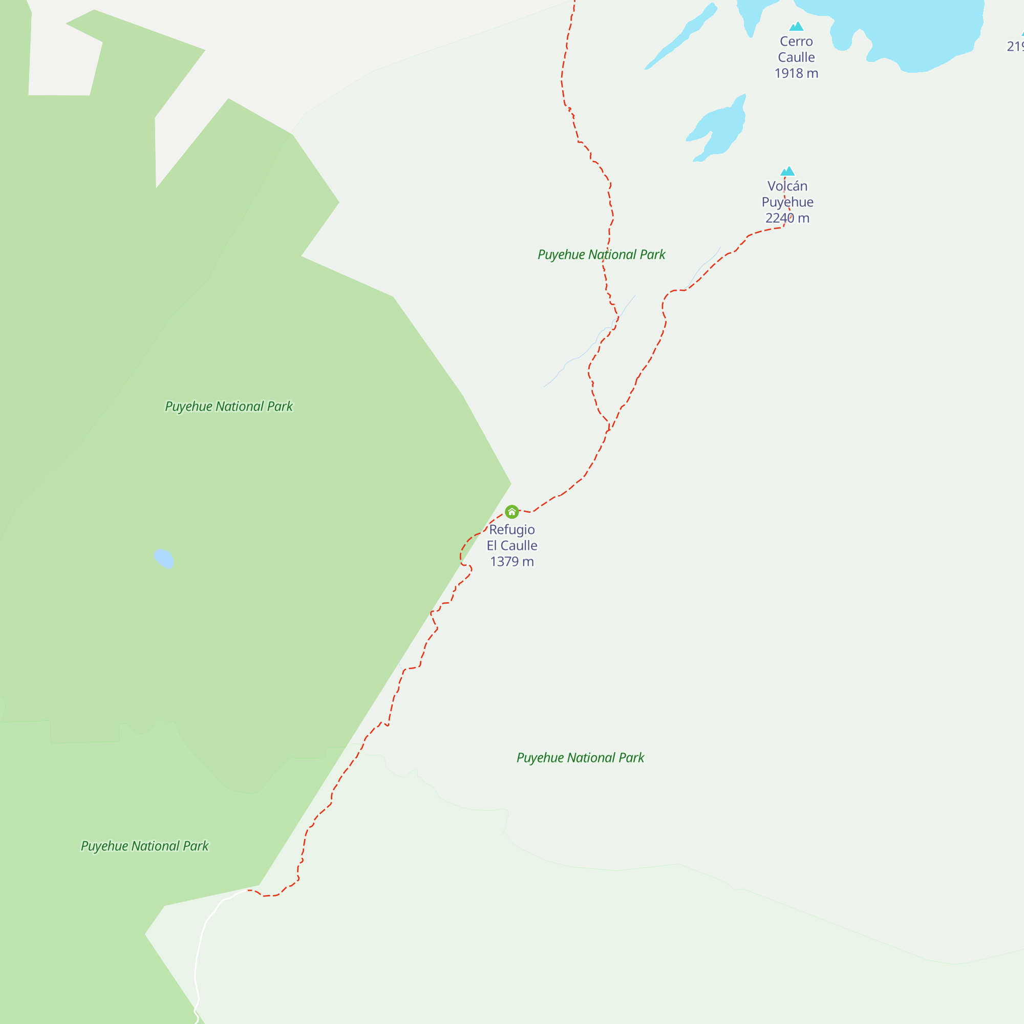 Refugio El Caulle map