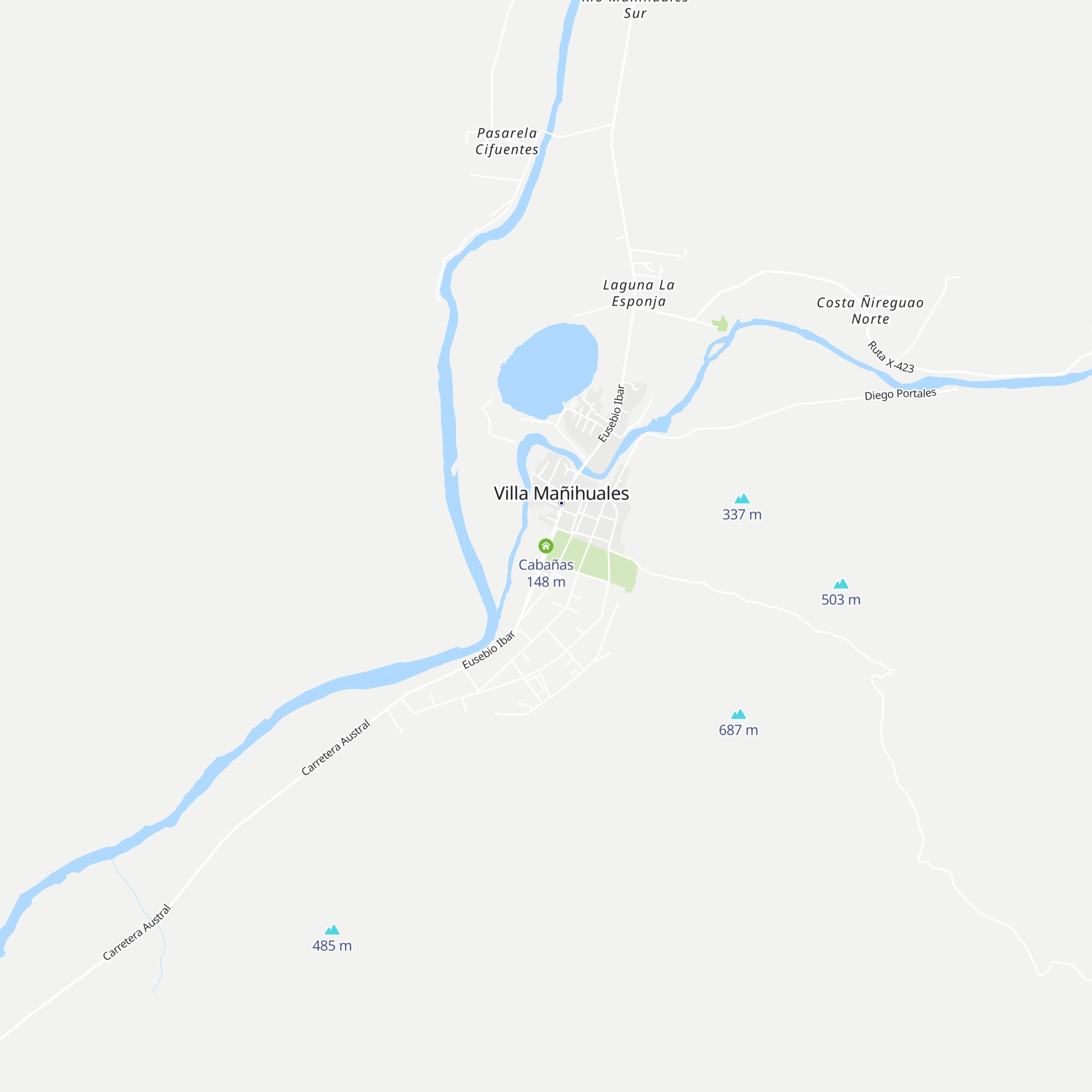 Cabañas map