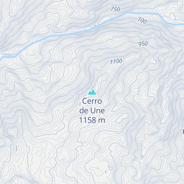 Map of Cerro de Une