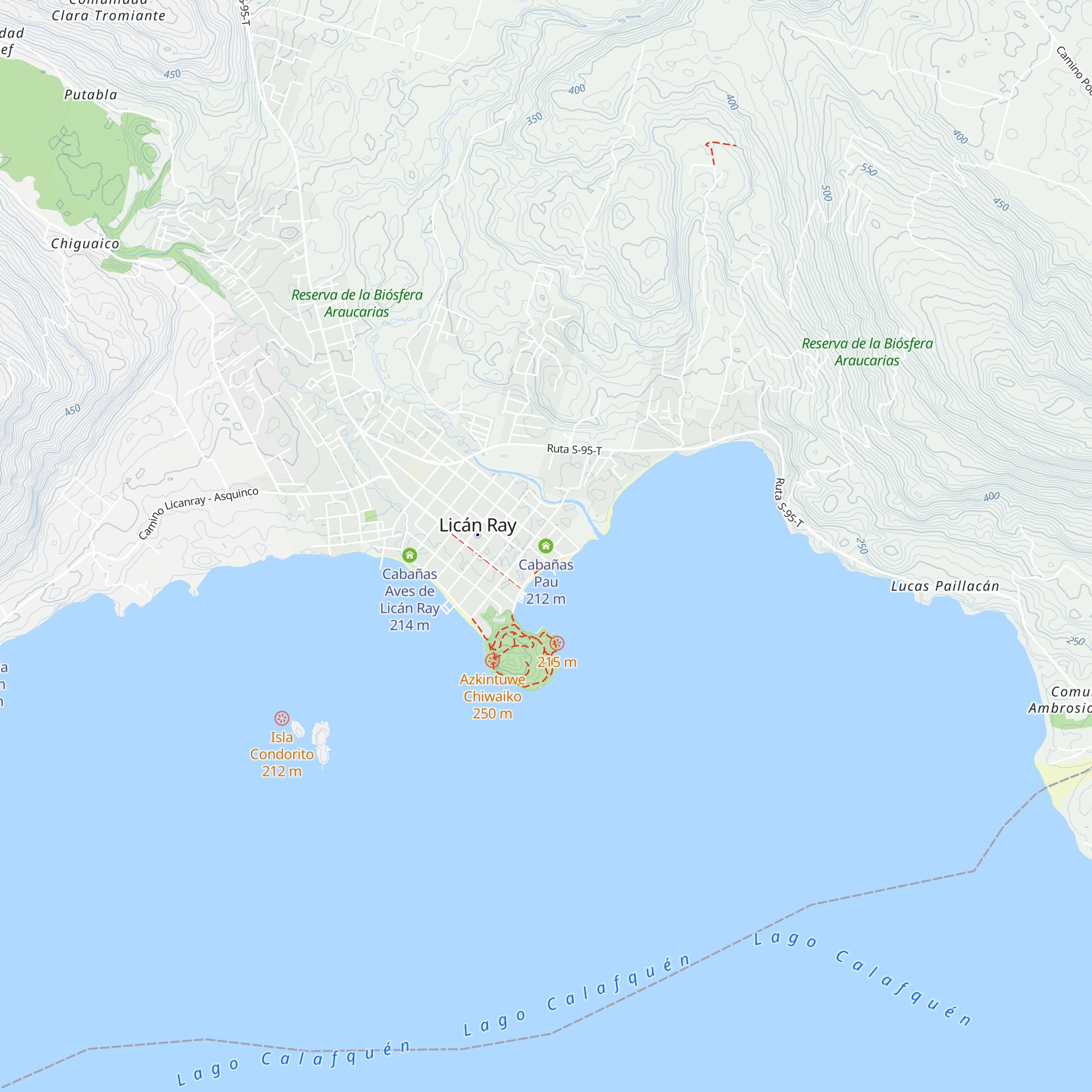 Cabañas Pau map