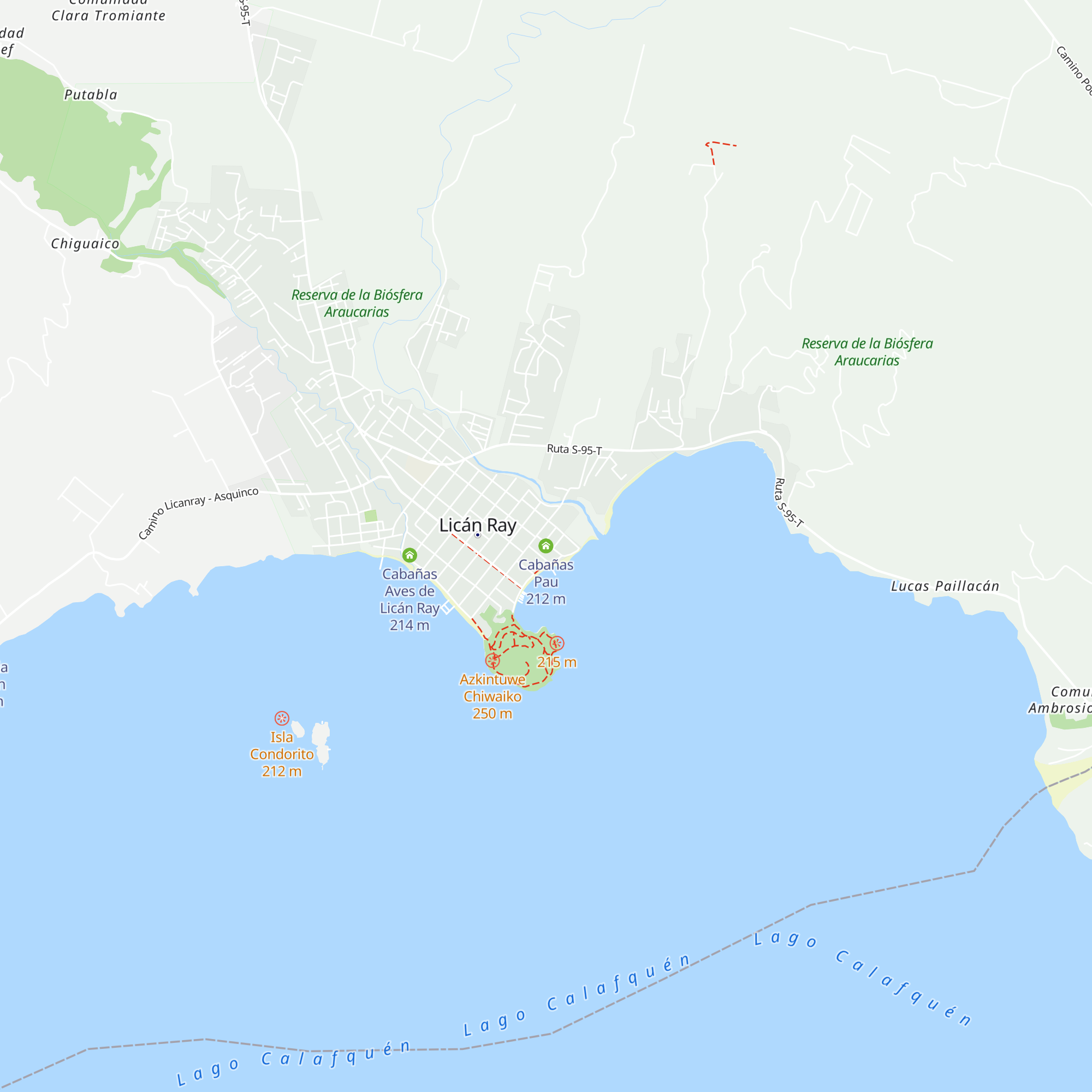 Cabañas Pau map