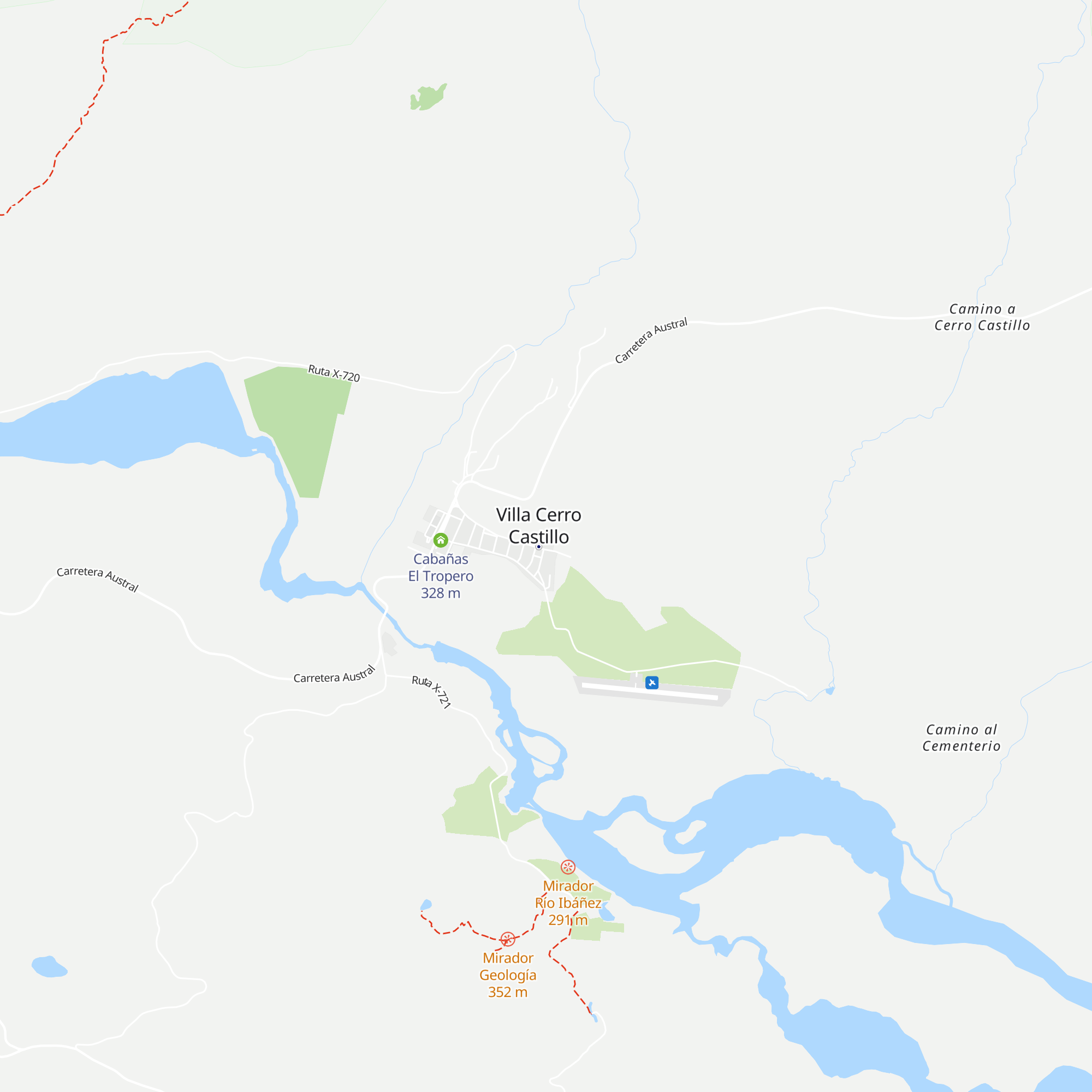 Cabañas Ruta 7 Sur map