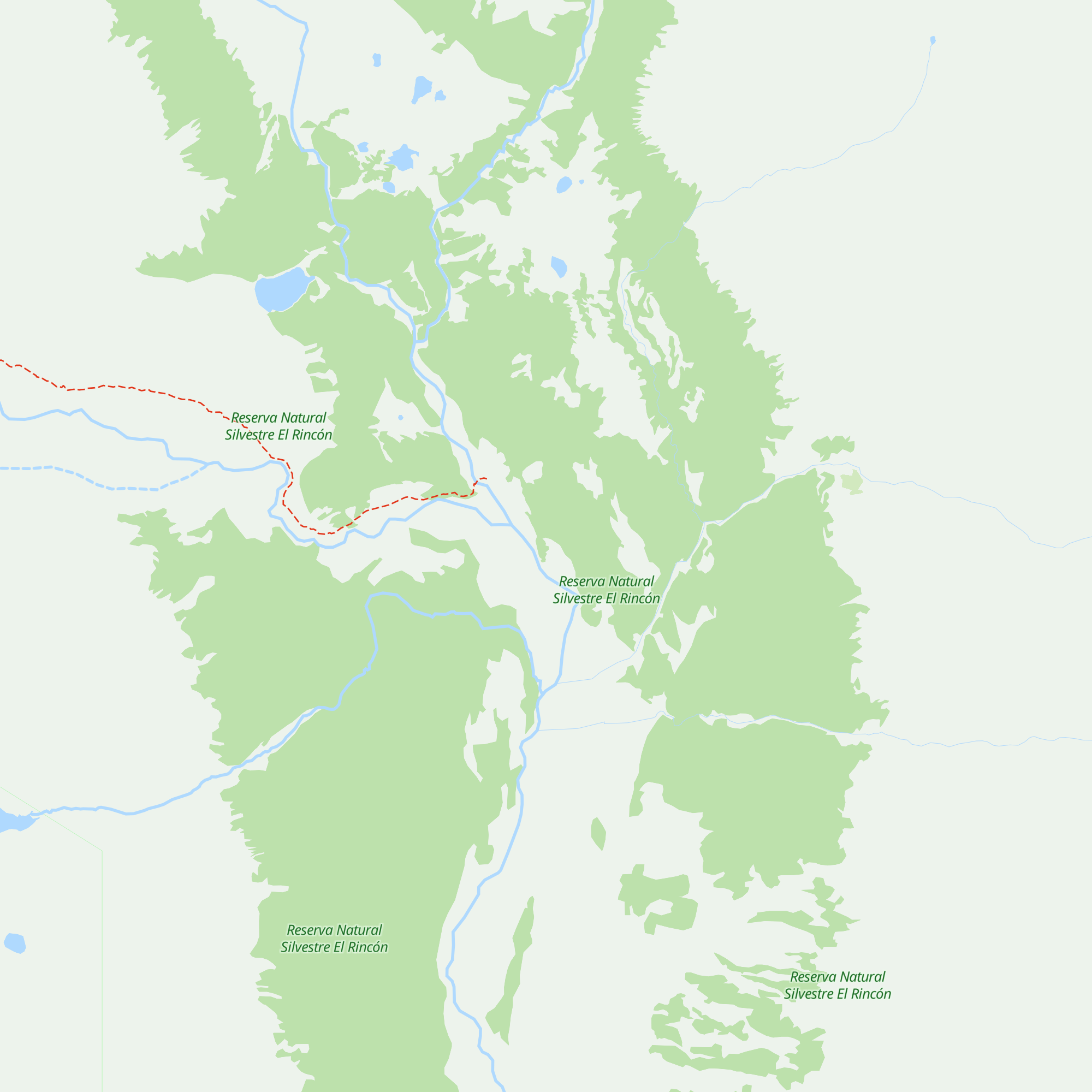 Refugio Kris y Doug Tompkins map