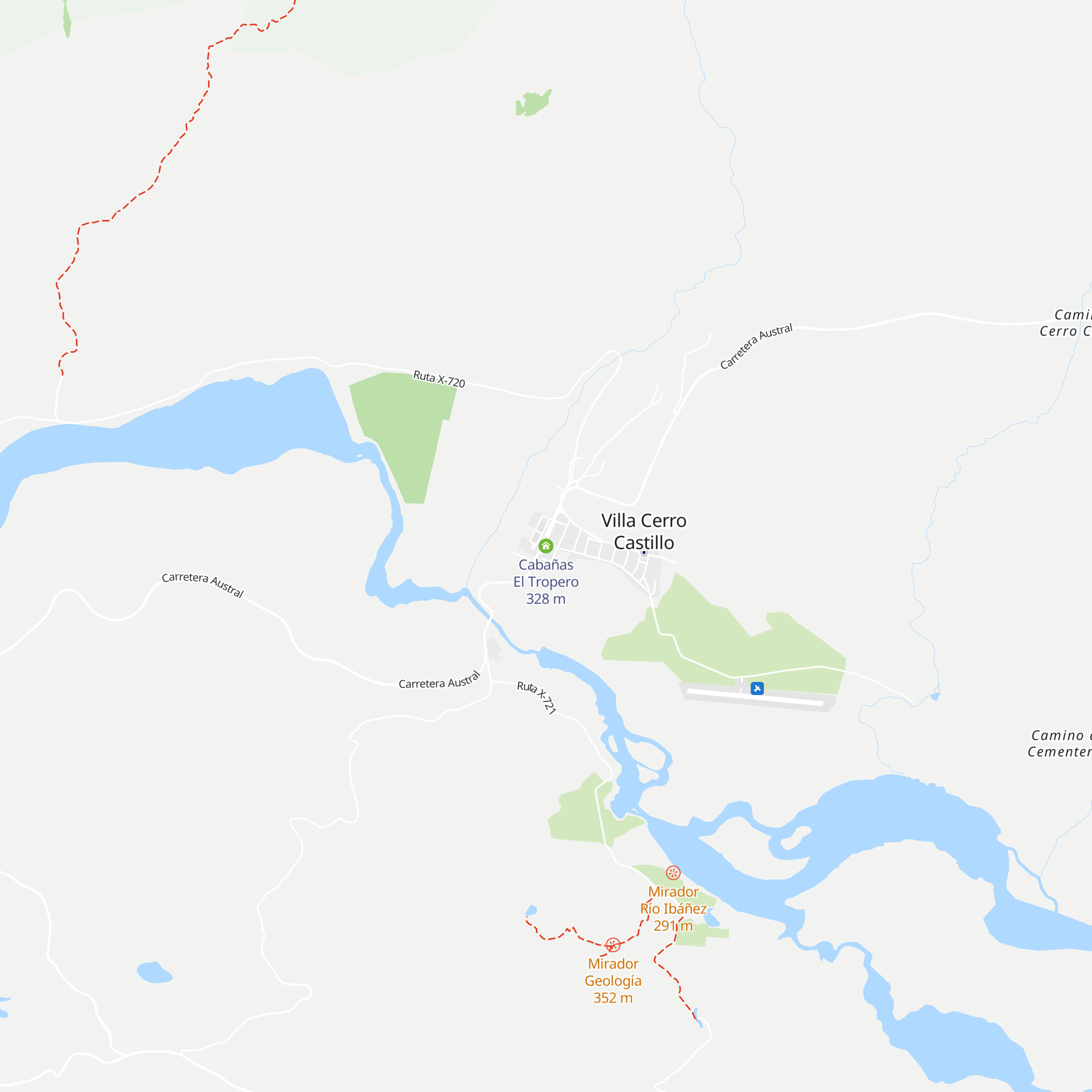 Cabañas El Tropero map