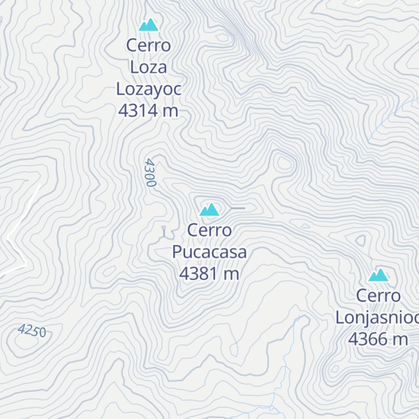Map of Cerro Pucacasa