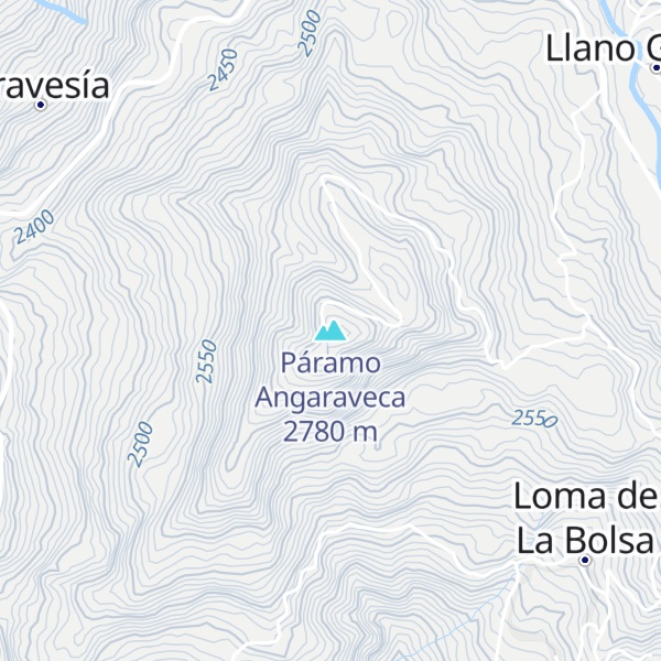 Map of Páramo Angaraveca