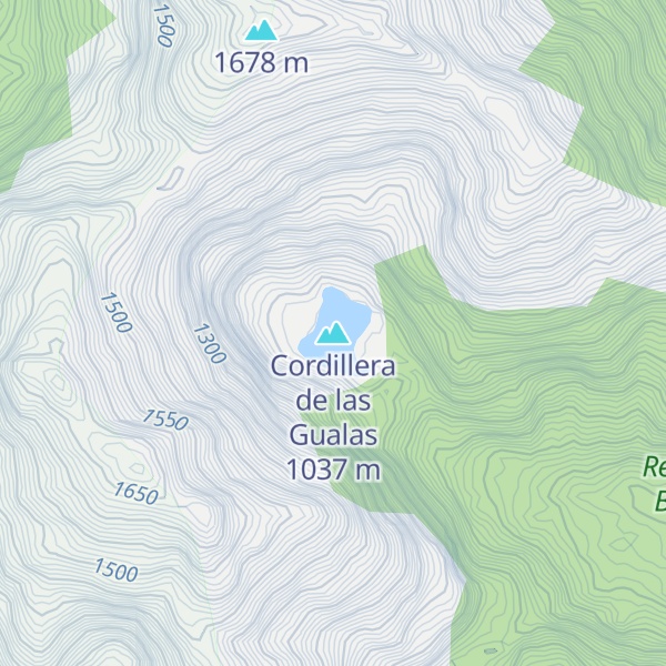 Map of Cordillera de las Gualas