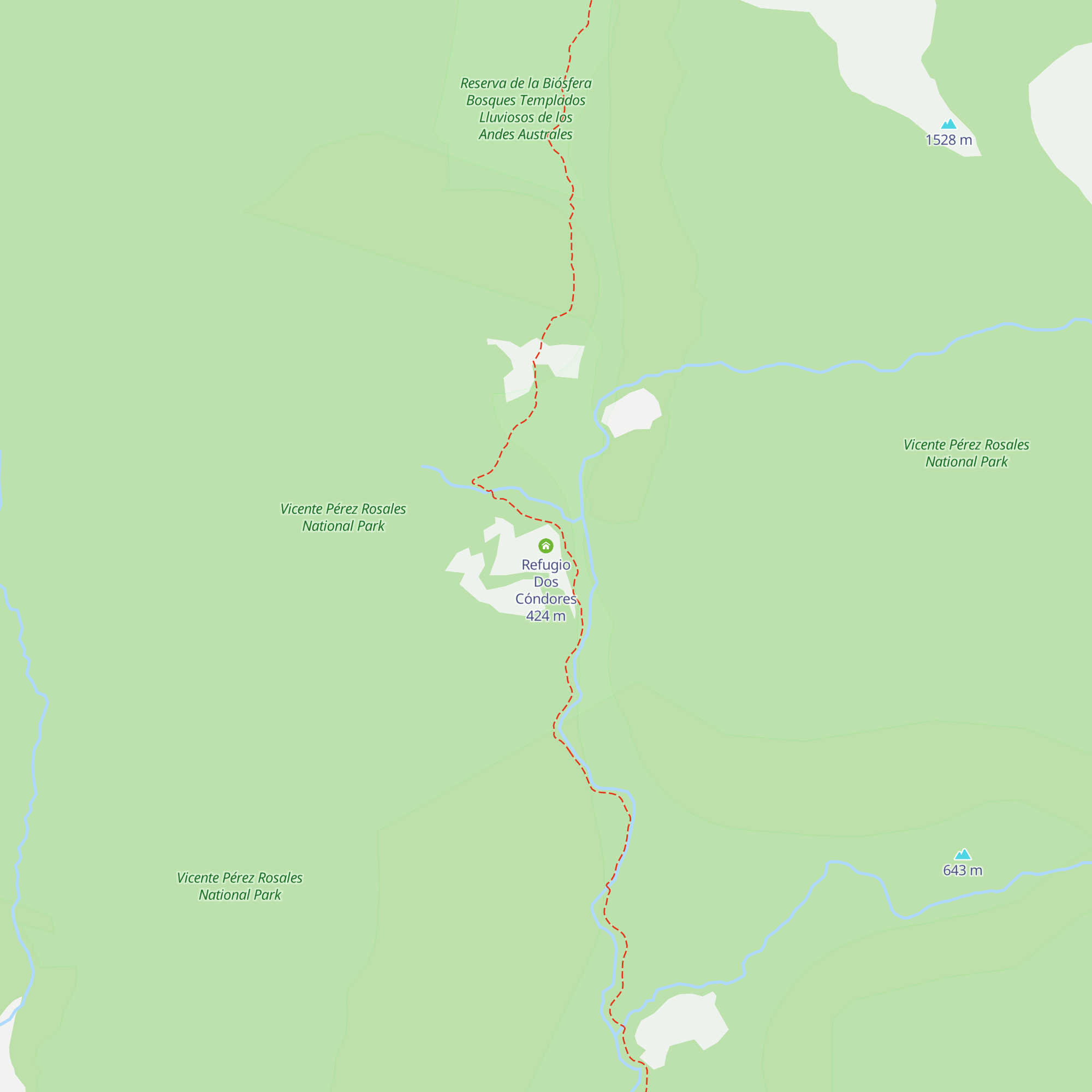 Refugio Dos Cóndores map