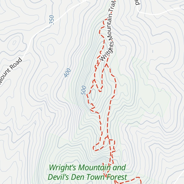 Map of Wrights Mountain