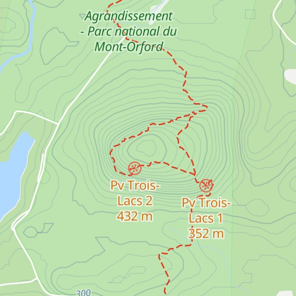 Map of Mont des Trois Lacs