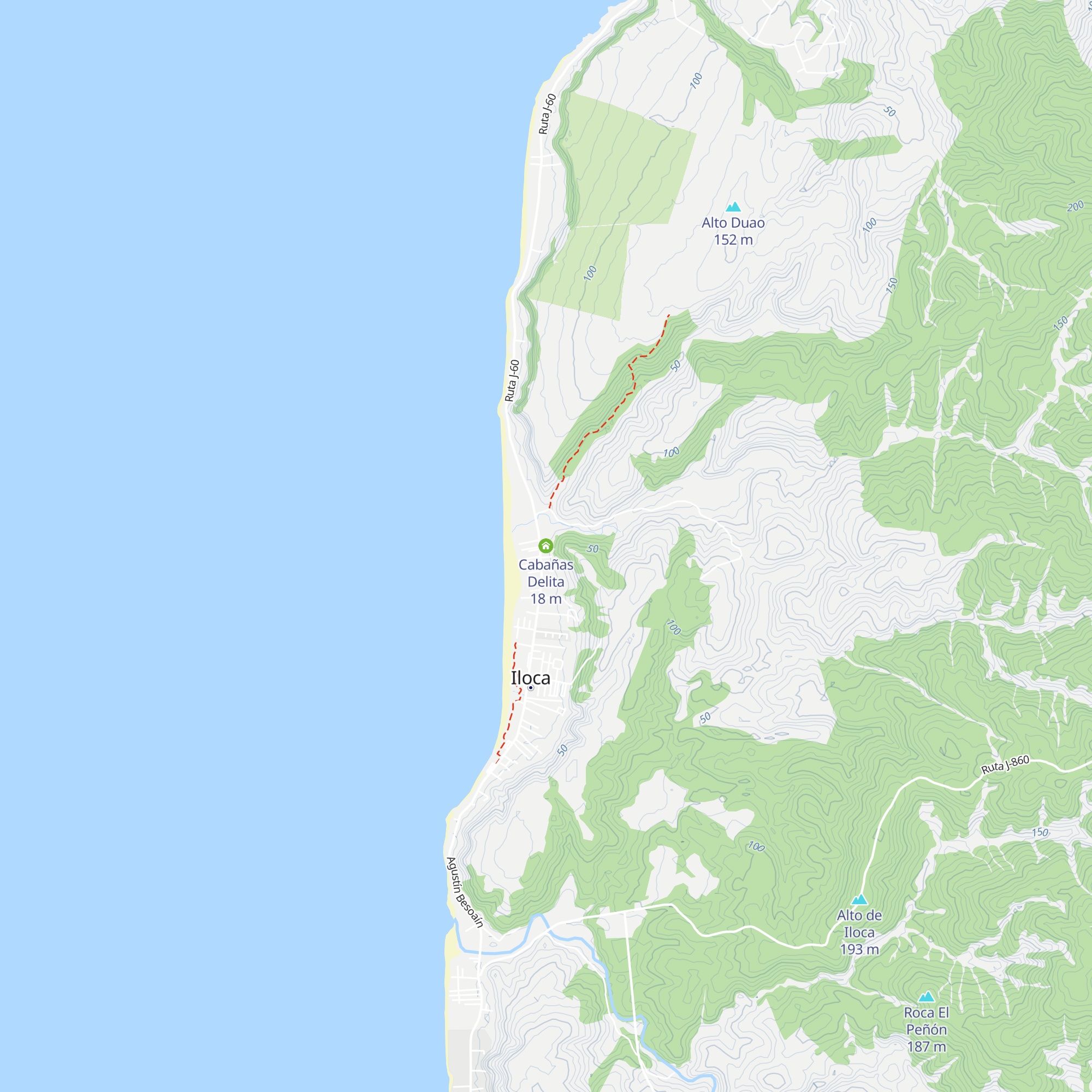 Cabañas Delita map