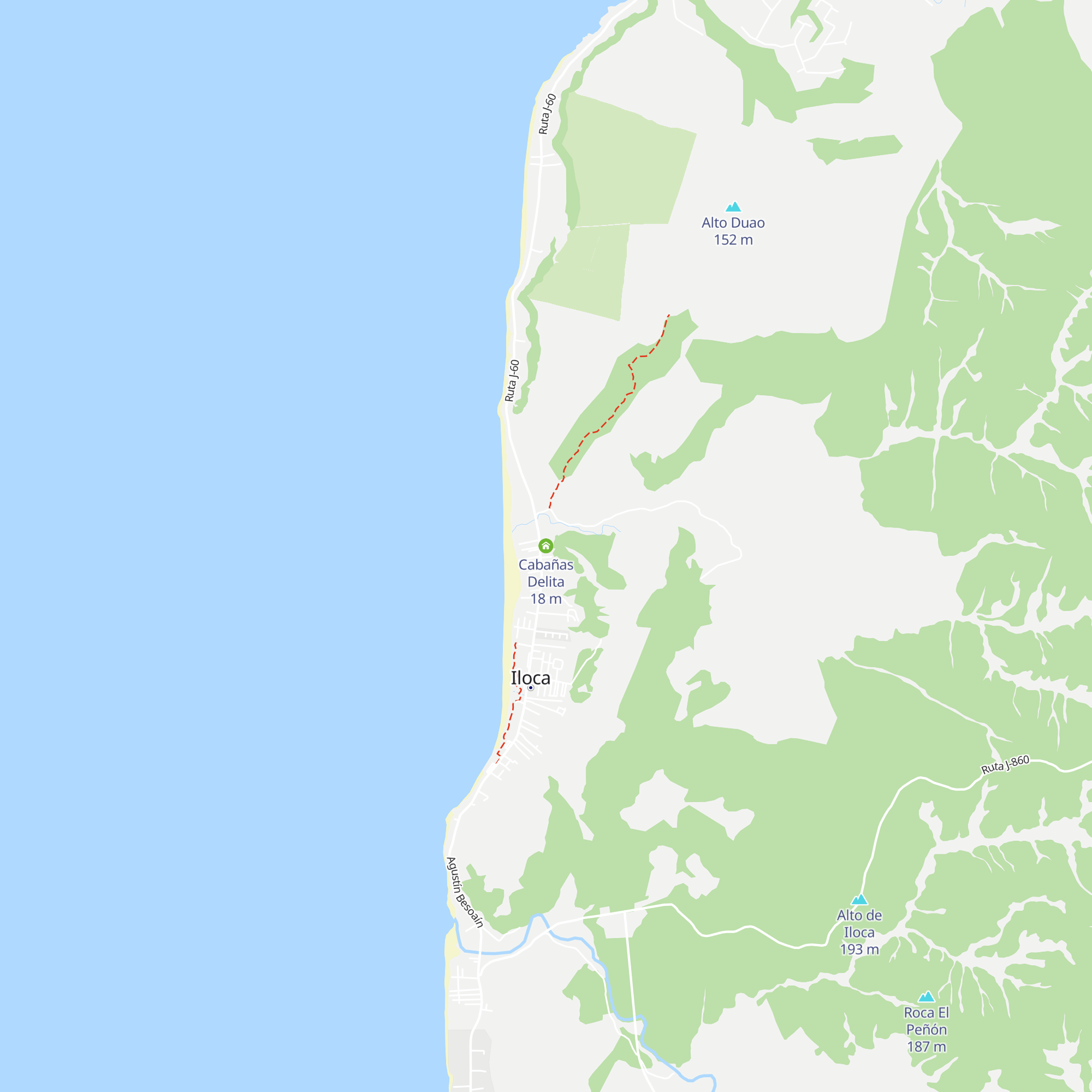 Cabañas Delita map