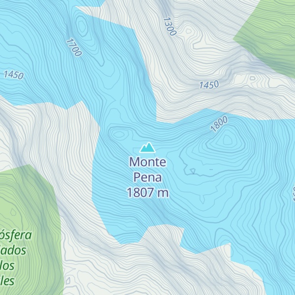 Map of Monte Pena