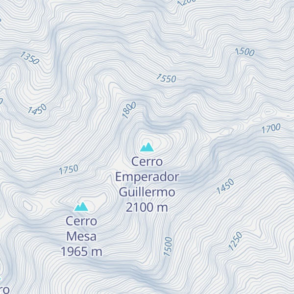 Map of Cerro Emperador Guillermo