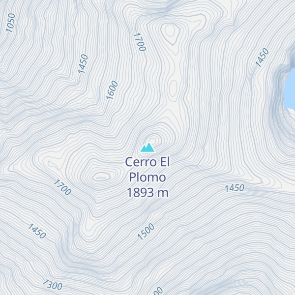Map of Cerro El Plomo
