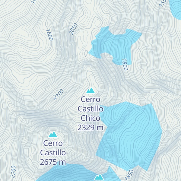 Map of Cerro Castillo Chico