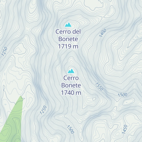 Map of Cerro Bonete