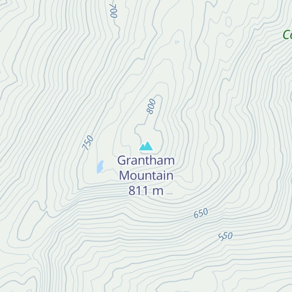 Map of Grantham Mountain