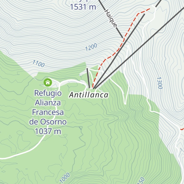 Map of Refugio Antillanca
