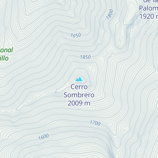 Map of Cerro Sombrero
