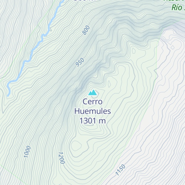 Map of Cerro Huemules