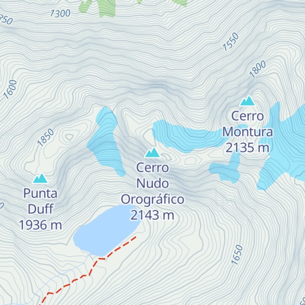 Map of Cerro Nudo Orográfico