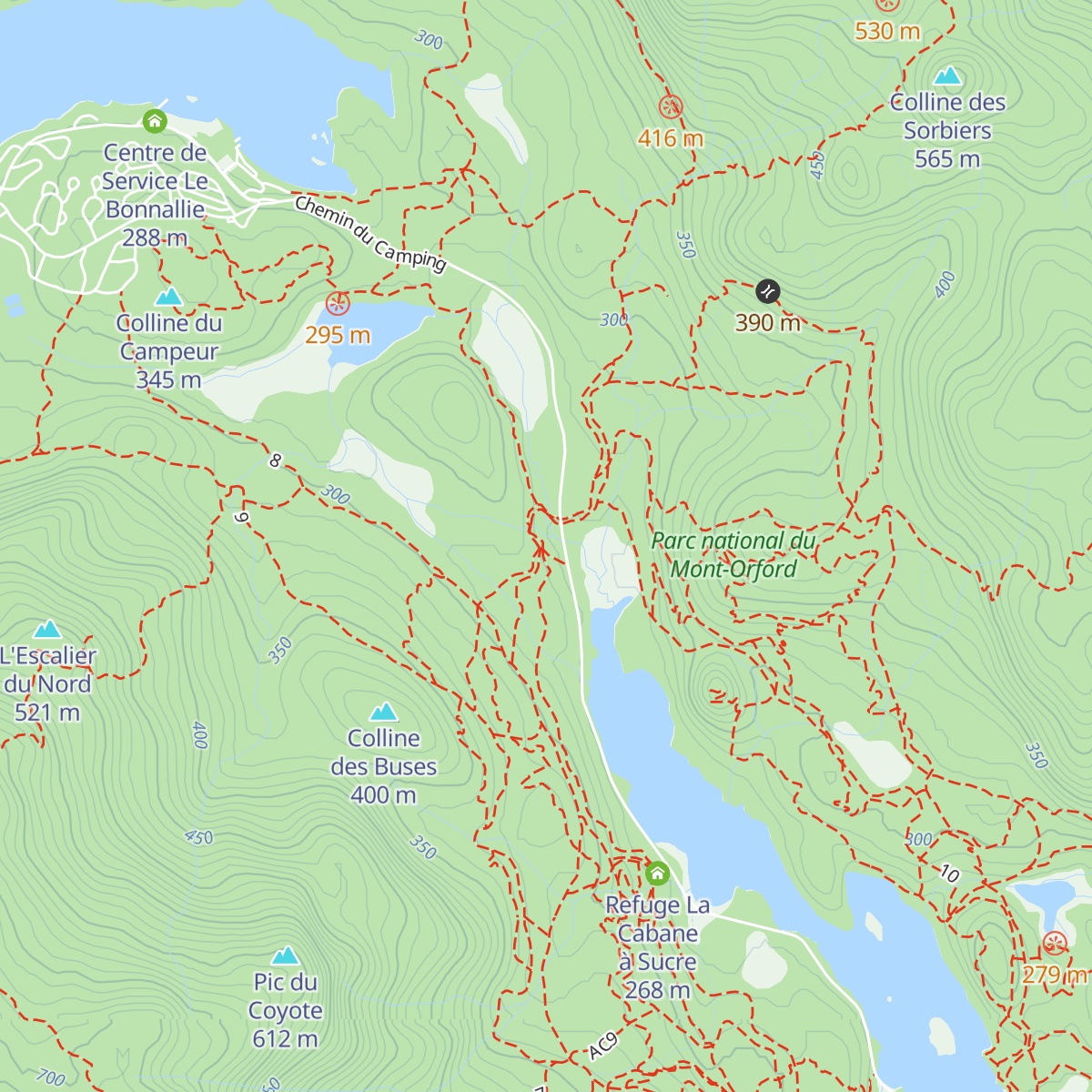 Refuge Le Castor map