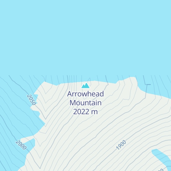 Map of Arrowhead Mountain