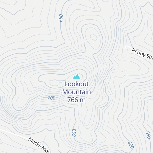 Map of Lookout Mountain