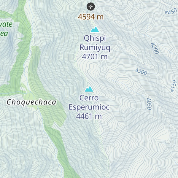 Map of Cerro Esperumioc