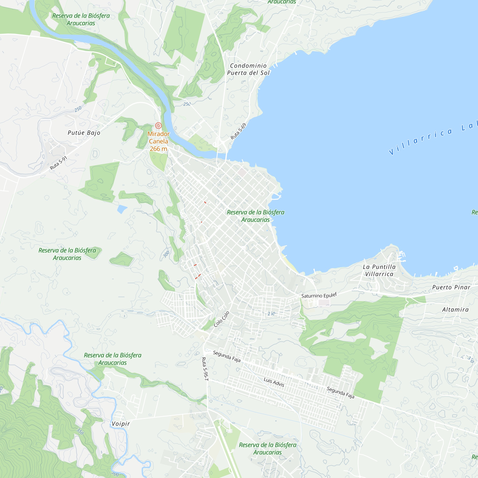 Cabañas El Volcán map