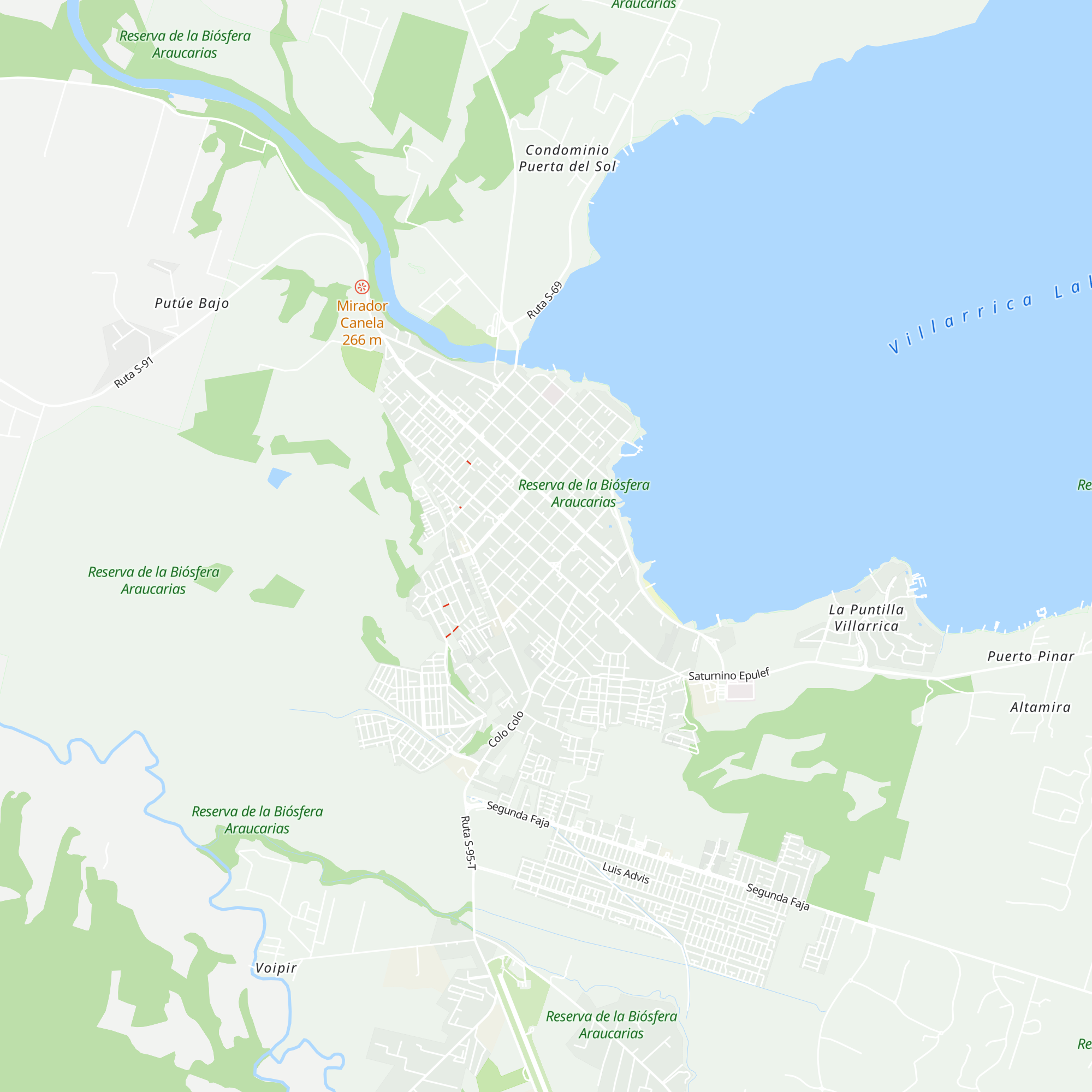 Cabañas El Volcán map