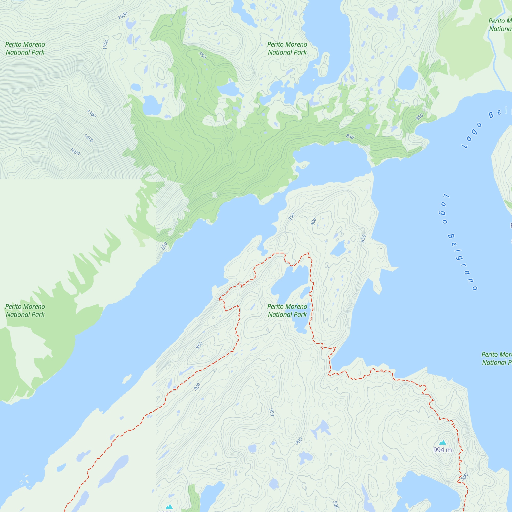 Refugio La Angostura map