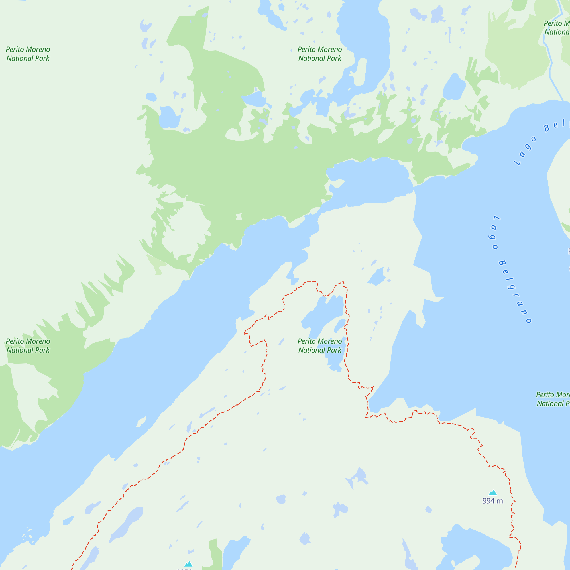Refugio La Angostura map