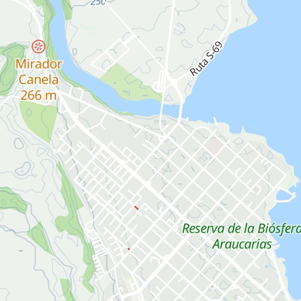 Map of Cabañas Las Araucanias