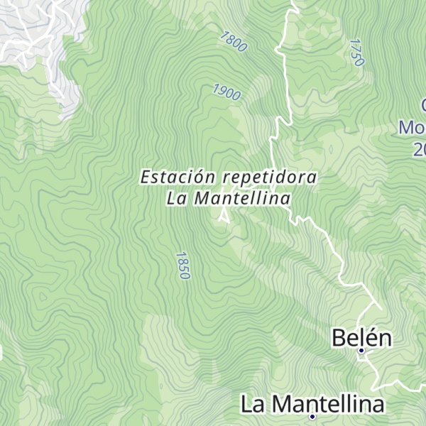 Map of Cerro La Mantellina