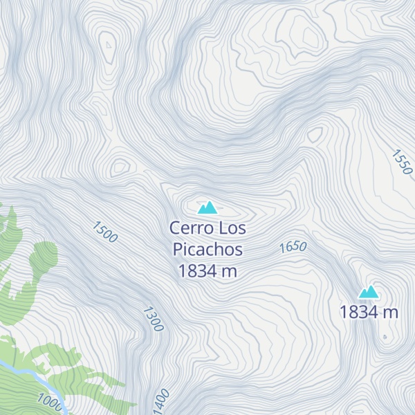Map of Cerro Los Picachos
