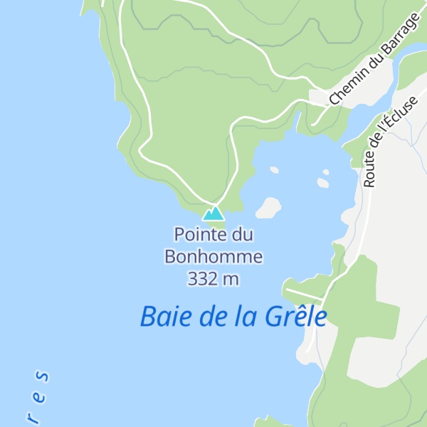 Map of Pointe du Bonhomme