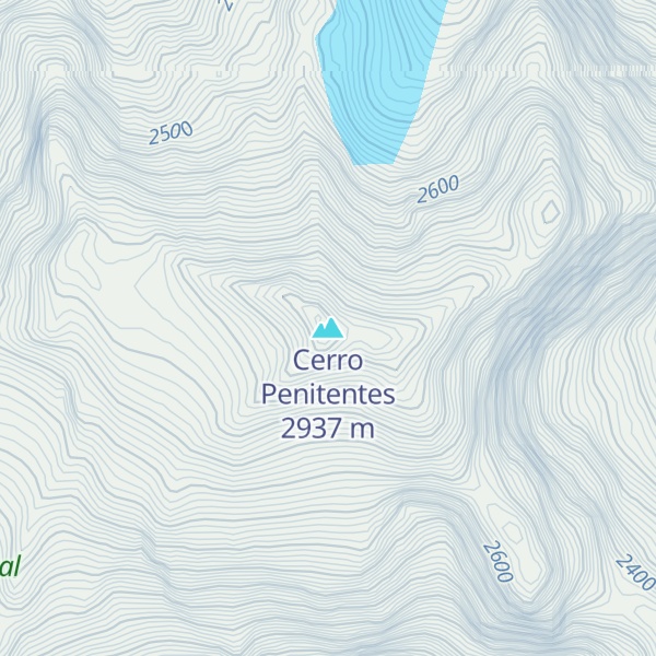 Map of Cerro Penitentes